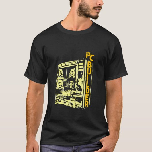 PC Builderコンピュータエンジニア情報テクノロジ Tシャツ (正面)