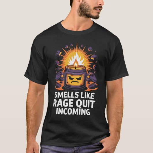 PC Gamer Gift Candle Smells Like Rage Tシャツ (正面)
