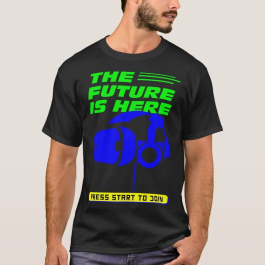 PC VRコンソールゲーマーバーチャルリアリティタイム Tシャツ (正面)