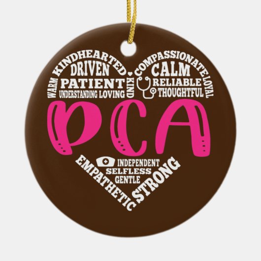 PCAナースラブナーシング生徒達CNA RNライフナース セラミックオーナメント (正面)