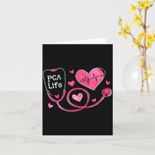 Pca Life Valentine Heart Stethoscope  カード (黄色い花)