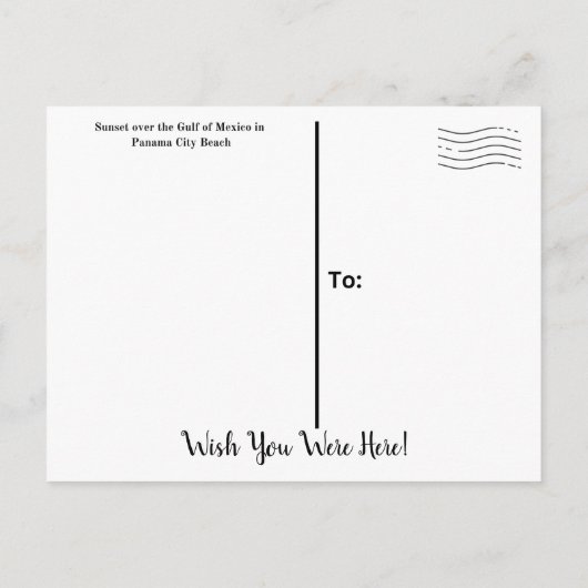 PCBの夕焼け願い ポストカード (裏面)