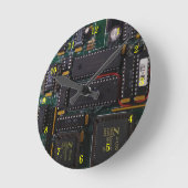 PCB壁カッコいいクロック ラウンド壁時計 (傾斜)