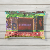 PCB電子カッコいいコンピュータ技術プリント回路 アウトドアクッション (裏面)