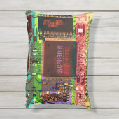 PCB電子カッコいいコンピュータ技術プリント回路 アウトドアクッション (裏面(縦))