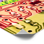 PCB電子カッコいいコンピュータ技術プリント回路 ポスター (角)