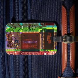 PCB電子カッコいいコンピュータ技術プリント回路 ラゲッジタグ