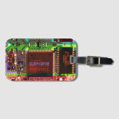 PCB電子カッコいいコンピュータ技術プリント回路 ラゲッジタグ (正面横)