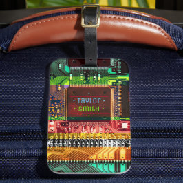 PCB電子カッコいいコンピュータ技術プリント回路 ラゲッジタグ