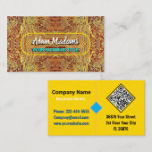 PCB、電子プリント回路基板QR -金ゴールド 名刺 (正面/裏面)