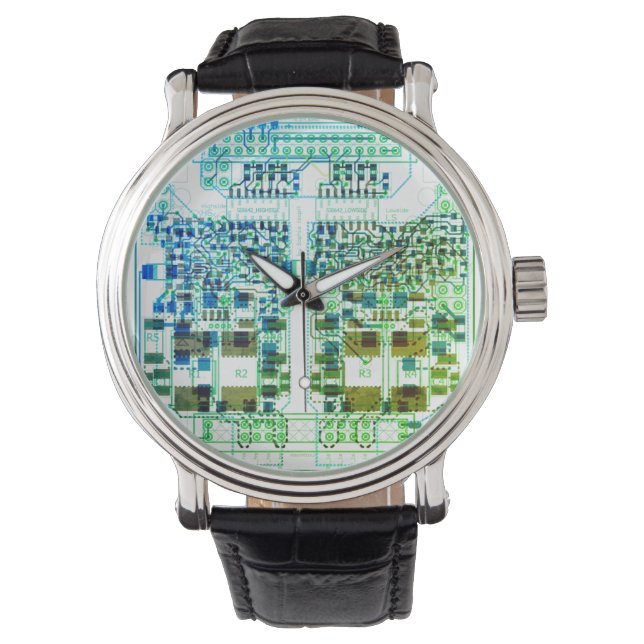 PCB Platinendesign Elektronik eWatch Armbanduhr 腕時計 (正面)