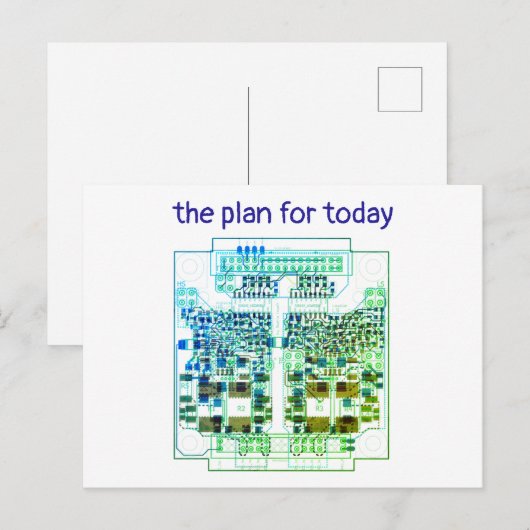 PCB Printed Circuit Board Platinen-Karte mit Plan ポストカード (正面/裏面)