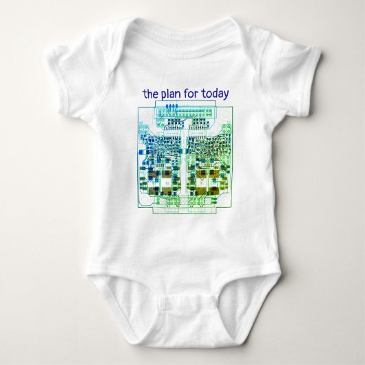 PCB Printed Circuit Board Platinen-Shirt mit Plan  ベビーボディスーツ (正面)