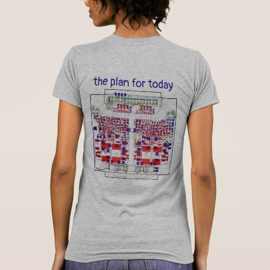 PCB Printed Circuit Board Platinen-Shirt mit Plan  Tシャツ (裏面)