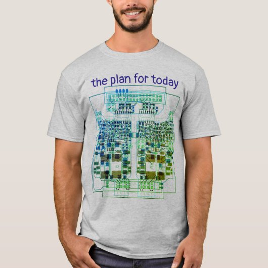 PCB Printed Circuit Board Platinen-Shirt mit Plan Tシャツ (正面)
