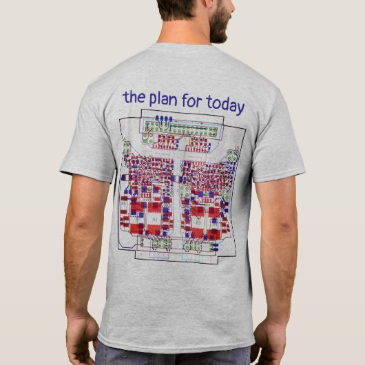 PCB Printed Circuit Board Platinen-Shirt mit Plan Tシャツ (裏面)