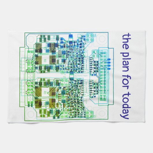 PCB Printed Circuit Board Platinen-Tuch mit Plan キッチンタオル (横)