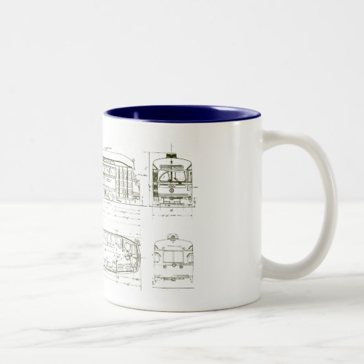 PCCブループリントマグ – 白い背景 ツートーンマグカップ (右)