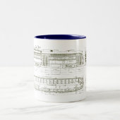 PCCブループリントマグ – 白い背景 ツートーンマグカップ (中央)