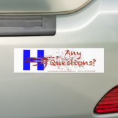 PCGWのバンパーステッカーの#HillaryAnyQuestionsヒラリー バンパーステッカー (車上)