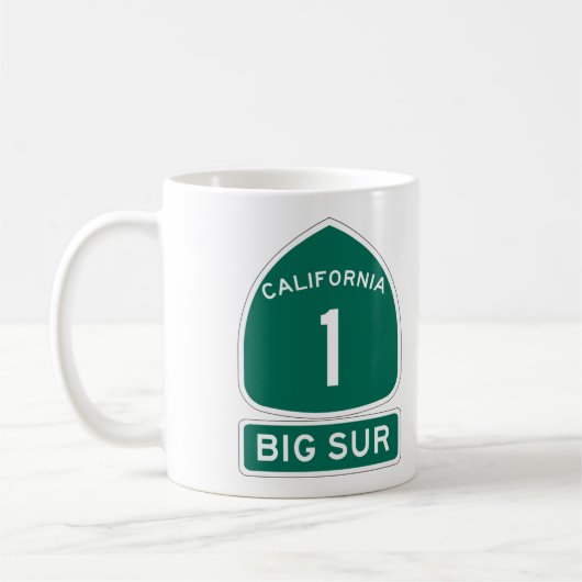 PCH -カリフォルニアのハイウェー1 - Surの大きいマグ コーヒーマグカップ (左)