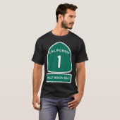 Pch - カリフォルニア州道1号線 - ハーフムーンベイ tシャツ (正面フル)