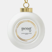 pcog WHISPY GOLD CIRCLES 文言と聖句入り セラミックボールオーナメント (正面)