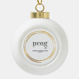pcog WHISPY GOLD CIRCLES 文言と聖句入り セラミックボールオーナメント