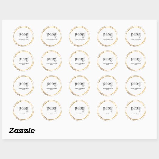 pcog, words & scriptureGOLD WHISPY CIRCLES sticker ラウンドシール (シート)