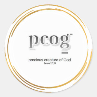 pcog, words & scriptureGOLD WHISPY CIRCLES sticker ラウンドシール