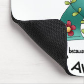 PCOSの花のリボン マウスパッド (コーナー)