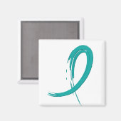 PCOSティール(緑がかった色)リボンA4 マグネット (正面/裏面)