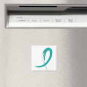 PCOSティール(緑がかった色)リボンA4 マグネット (インサイチュ (食洗機))