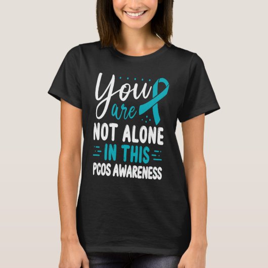 PCOS Awareness You are not alone in this Fighter W Tシャツ (正面)