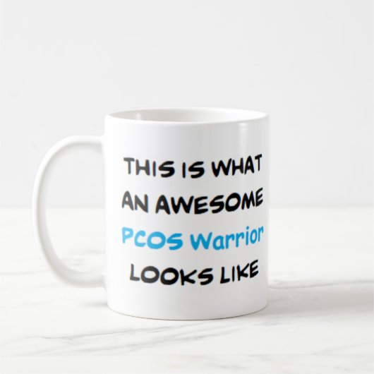 pcos warrior 素晴らし、 コーヒーマグカップ (左)