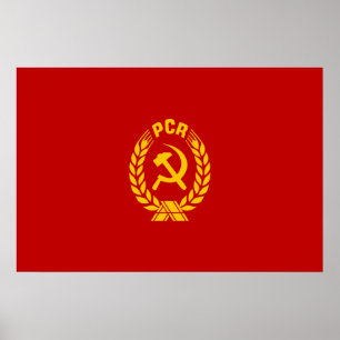 Pcrのルーマニアの旗 ポスター