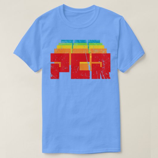 PCR動揺してレトロデザイン Tシャツ (デザイン正面)