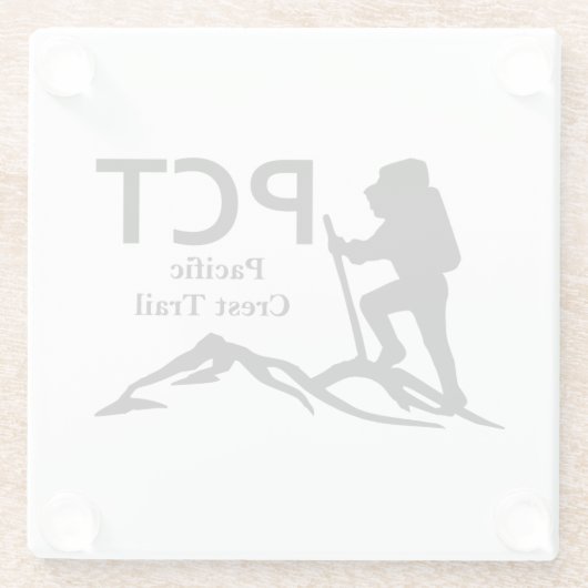 PCT – 太平洋クレストのトレイル ガラスコースター (裏面)