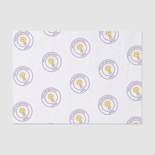 Pcty値ティッシュペーパー「考え次世代」 薄葉紙 (正面)