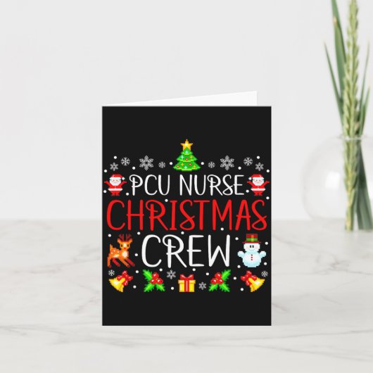Pcu Nurse Christmas Crew Matching Xmas  カード (正面)