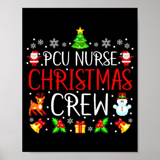 Pcu Nurse Christmas Crew Matching Xmas ポスター (正面)