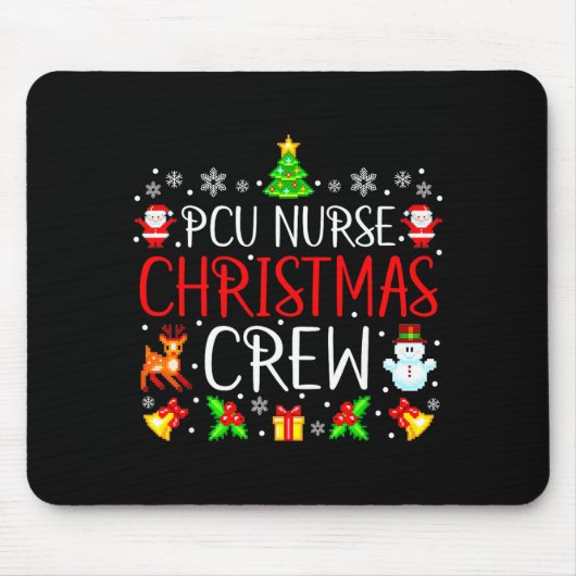 Pcu Nurse Christmas Crew Matching Xmas  マウスパッド (正面)