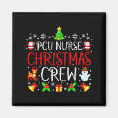 Pcu Nurse Christmas Crew Matching Xmas  マグネット (正面)