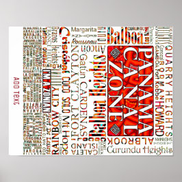 PCZ – パナマ運河ゾーンの場所とモラデザイン ポスター