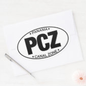 PCZ – パナマ運河ゾーンステッカー 楕円形シール (封筒)