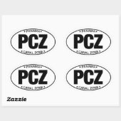 PCZ – パナマ運河ゾーンステッカー 楕円形シール (シート)