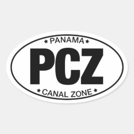 PCZ – パナマ運河ゾーンステッカー 楕円形シール