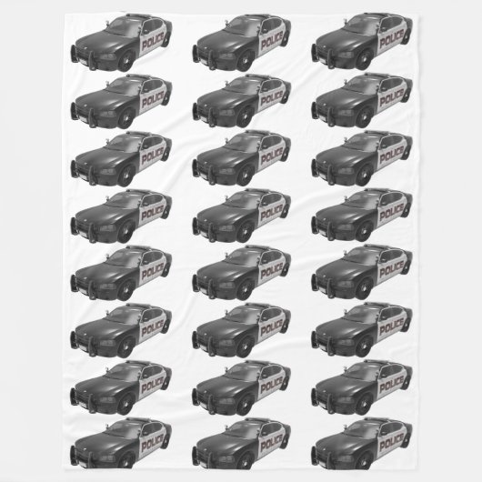 PD警察法執行アカデミーグラードカー フリースブランケット (正面)