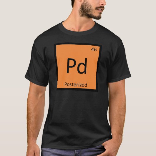 Pd - ポスター風ミーム 化学周期表 tシャツ (正面)