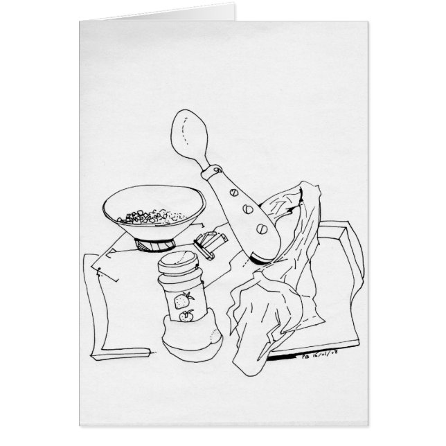 PDDスモールウィークスケッチアットブレックファーストカード (正面)